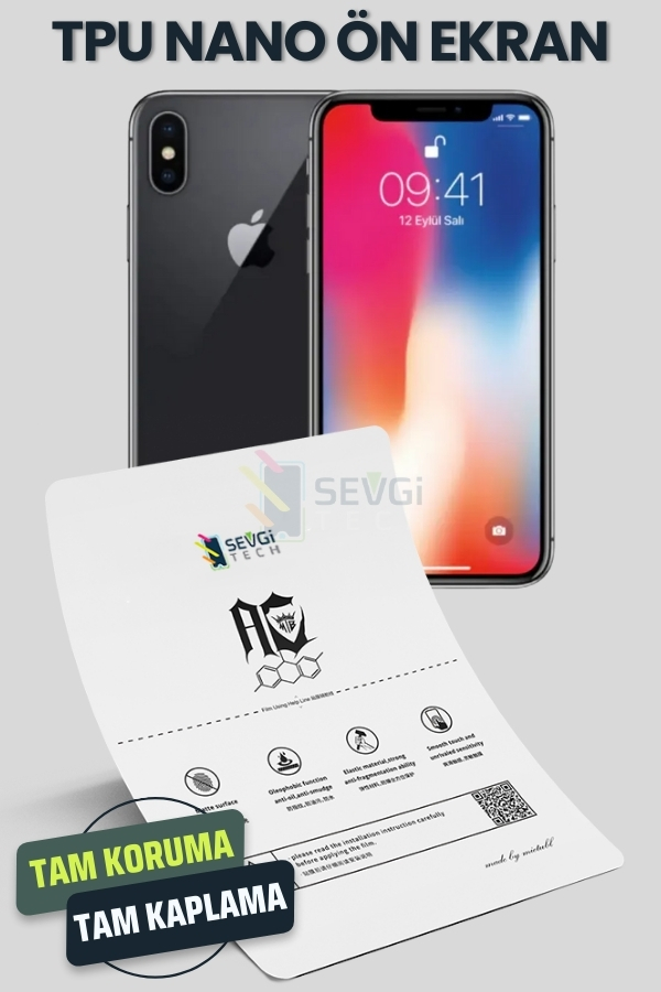 iPhone X TPU Nano Ekran Koruyucu
