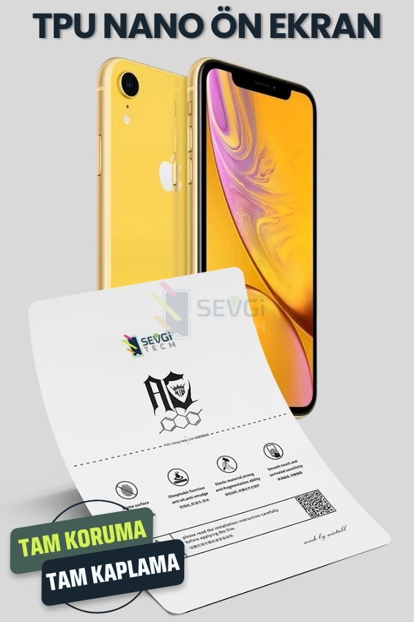 iPhone XR TPU Nano Ekran Koruyucu