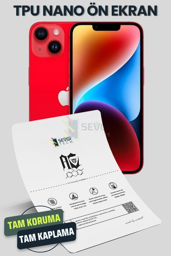 iPhone 14 Plus TPU Nano Ekran Koruyucu