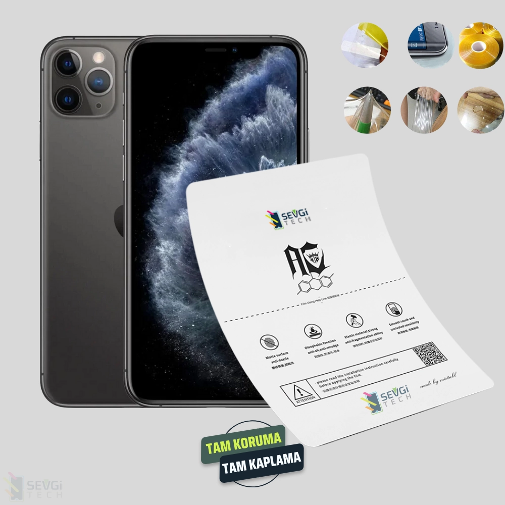 iPhone 11 Pro Max Özel Kesim TPU Nano Ekran Koruyucu