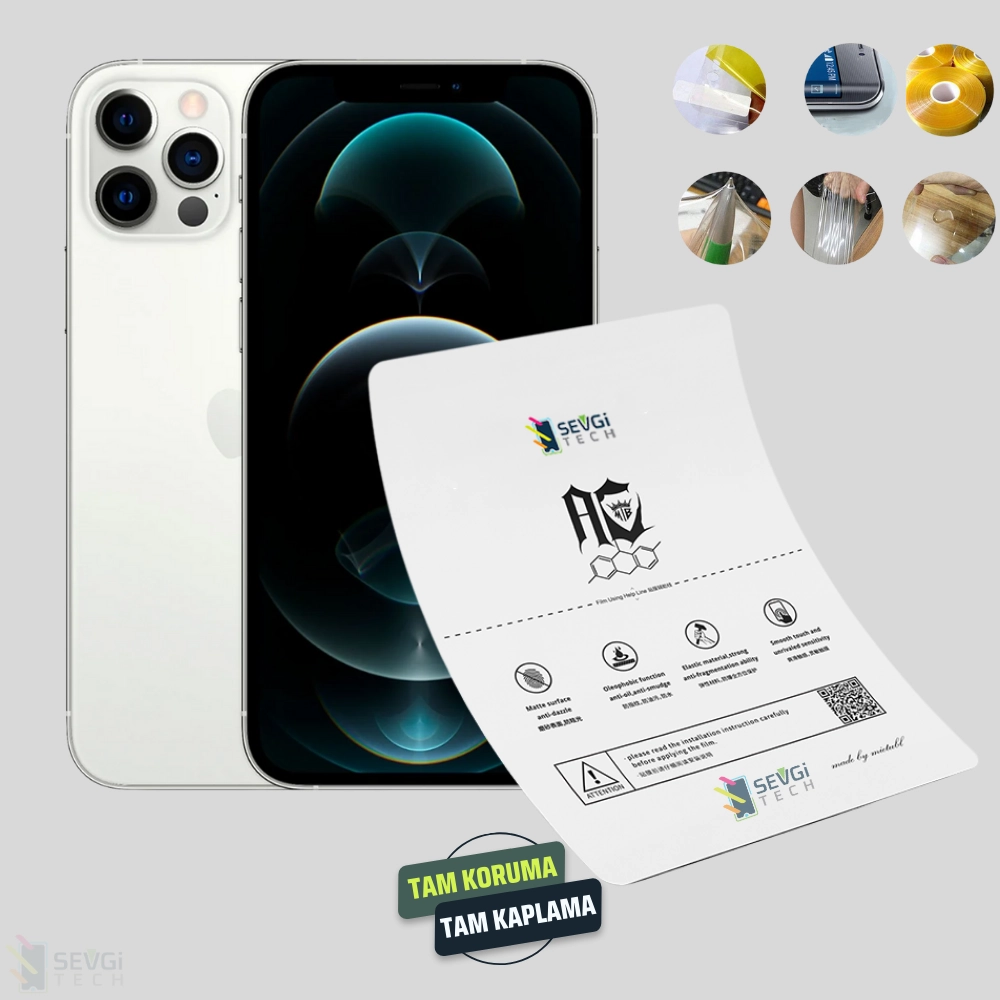 iPhone 12 Pro Özel Kesim TPU Nano Ekran Koruyucu