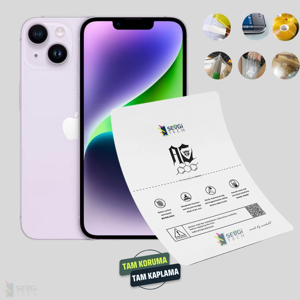 iPhone 14 Özel Kesim TPU Nano Ekran Koruyucu
