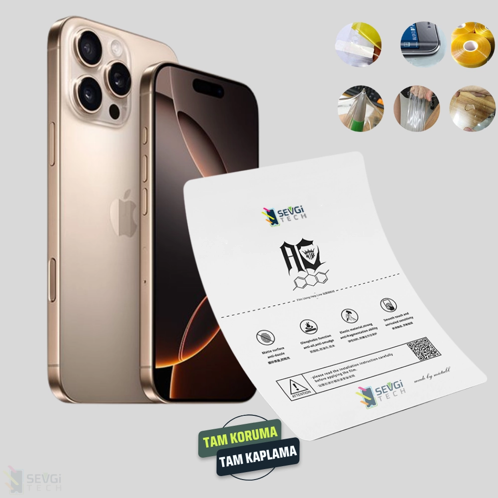 iPhone 16 Pro Özel Kesim TPU Nano Ekran Koruyucu
