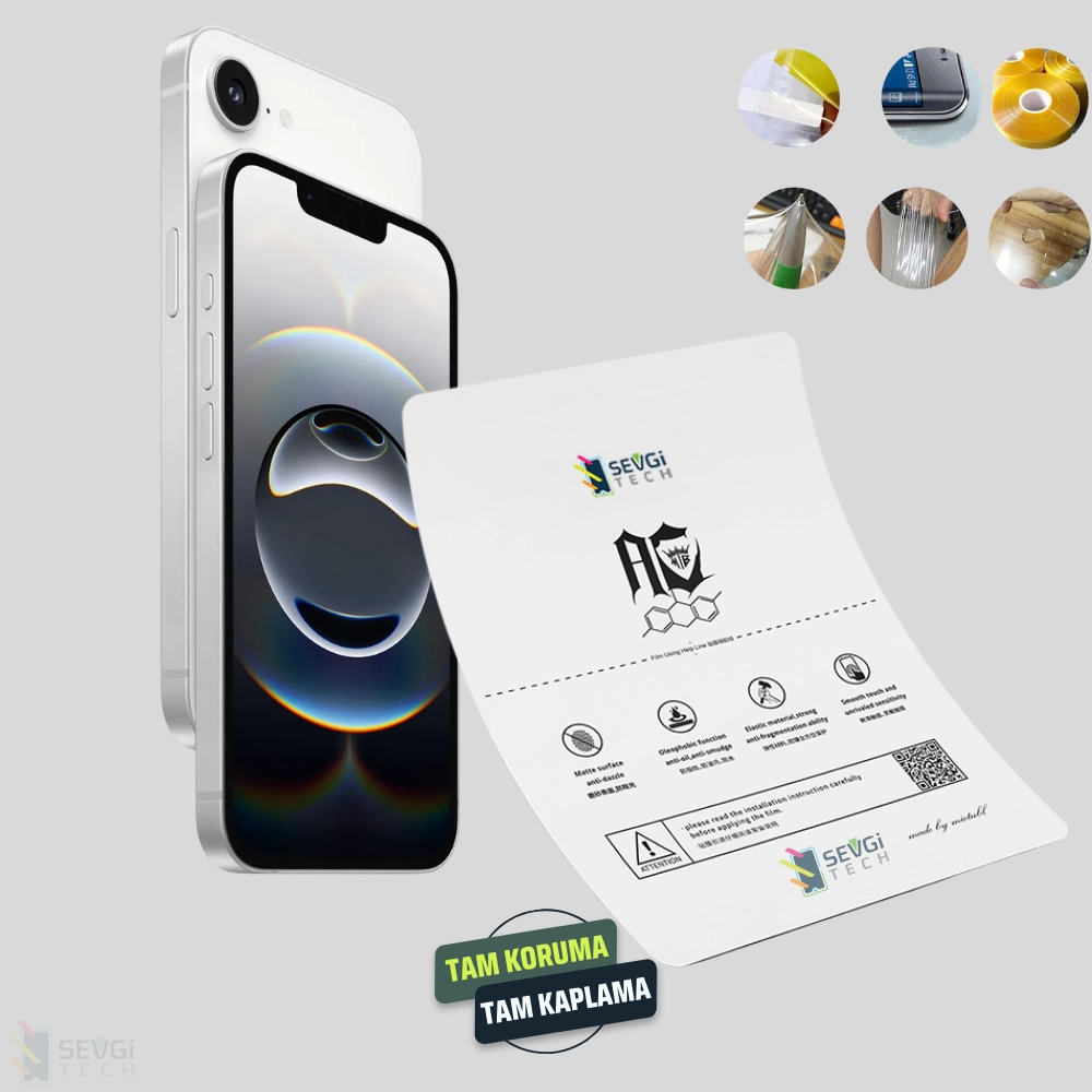 iPhone 16e Özel Kesim TPU Nano Ekran Koruyucu