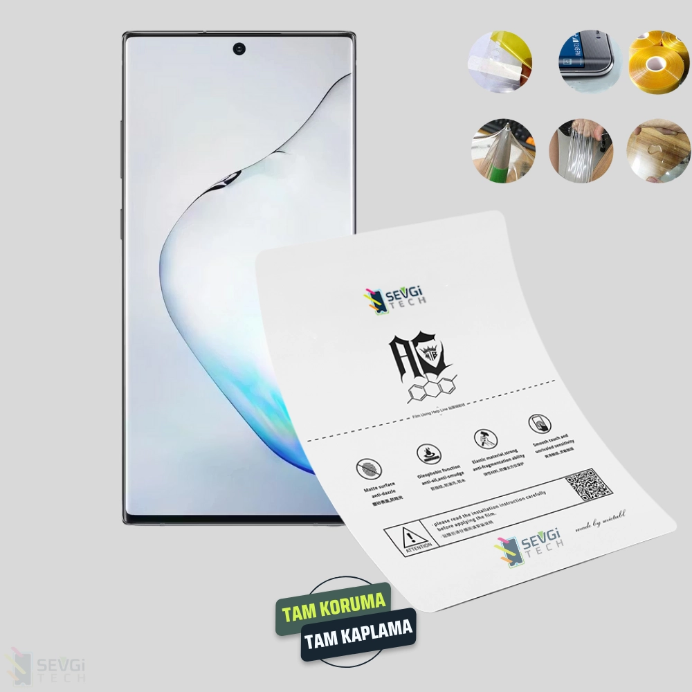 Samsung Note 10 Plus Özel Kesim TPU Nano Ekran Koruyucu