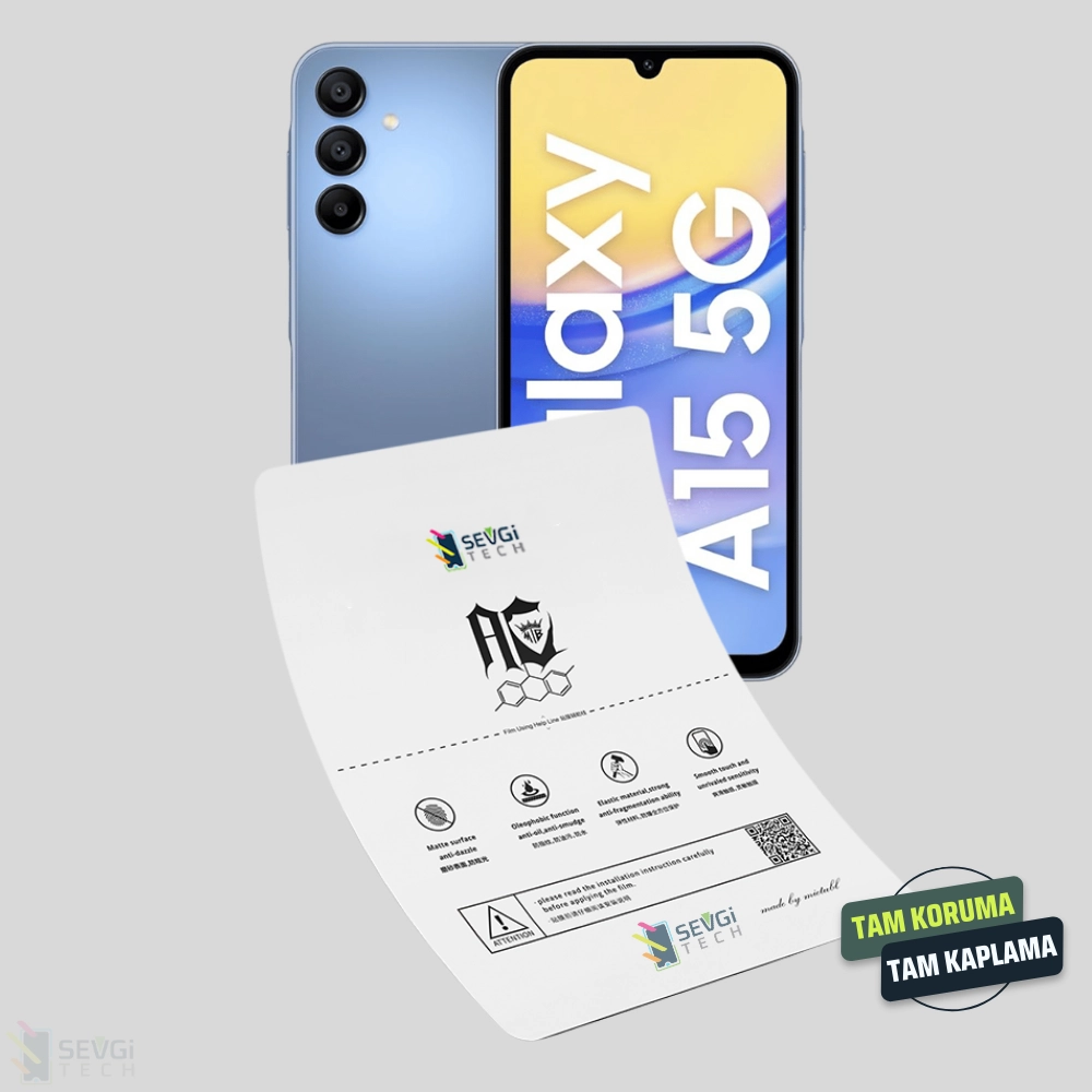 Samsung A15 5G Özel Kesim TPU Nano Ekran Koruyucu