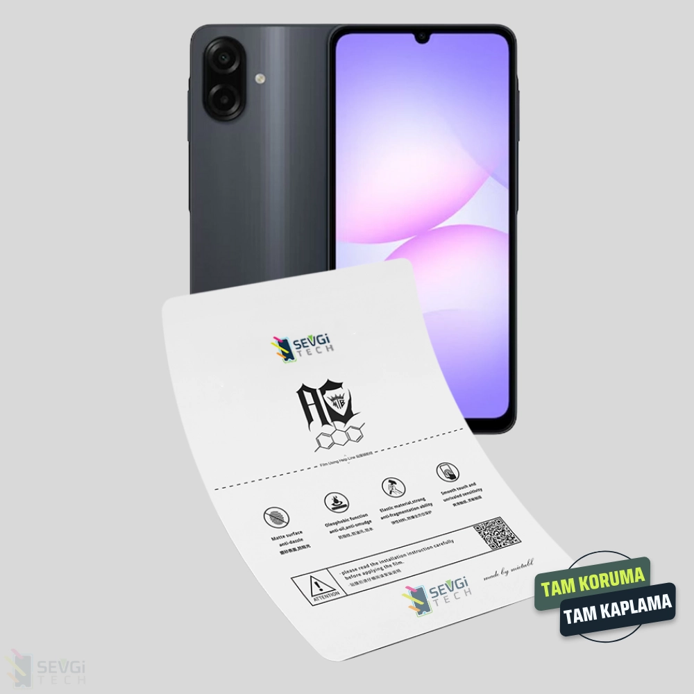 Samsung A07 4G Özel Kesim TPU Nano Ekran Koruyucu