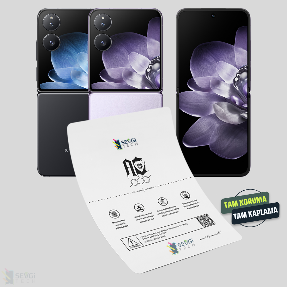 Xiaomi Mix Flip 2 Özel Kesim İç ve Dış Ekran Koruyucu