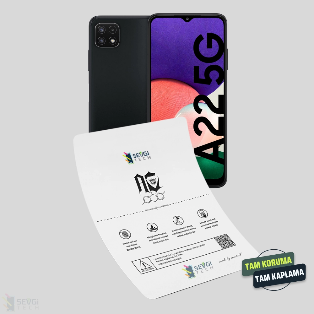 Samsung A22 5G Özel Kesim TPU Nano Ekran Koruyucu