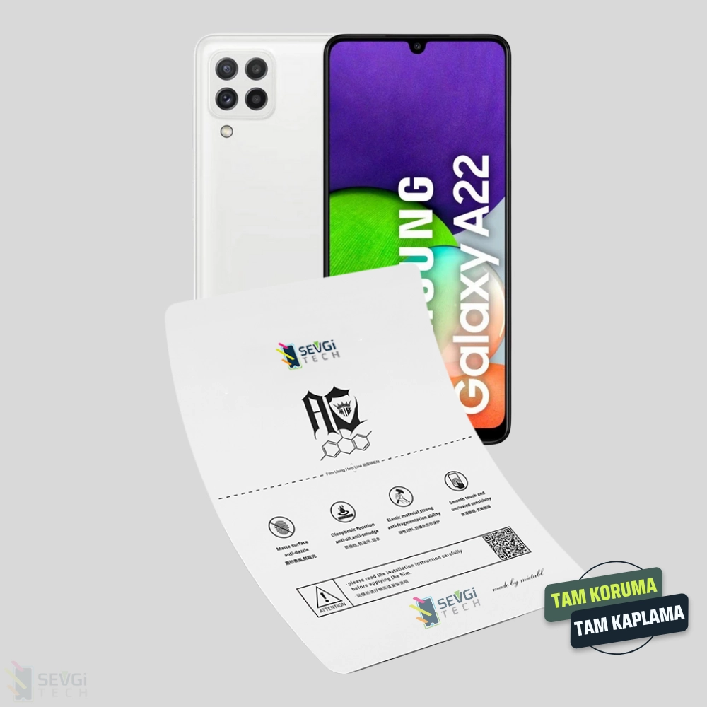 Samsung A22 Özel Kesim TPU Nano Ekran Koruyucu