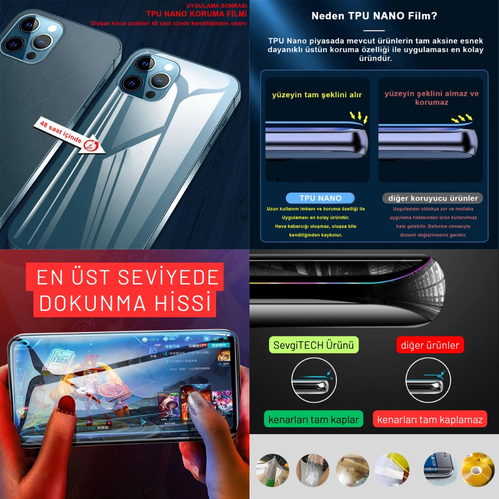 iPhone 15 Pro Max Özel Kesim TPU Nano Ekran Koruyucu