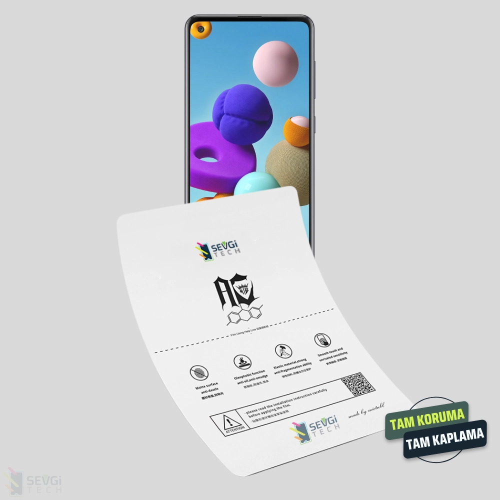 Samsung A21 Özel Kesim TPU Nano Ekran Koruyucu