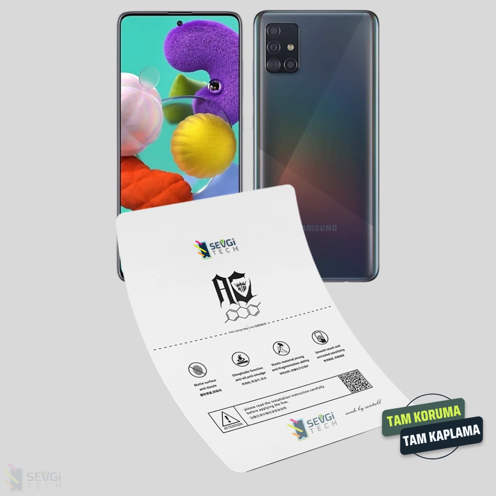 Samsung A51 5G Özel Kesim TPU Nano Ekran Koruyucu