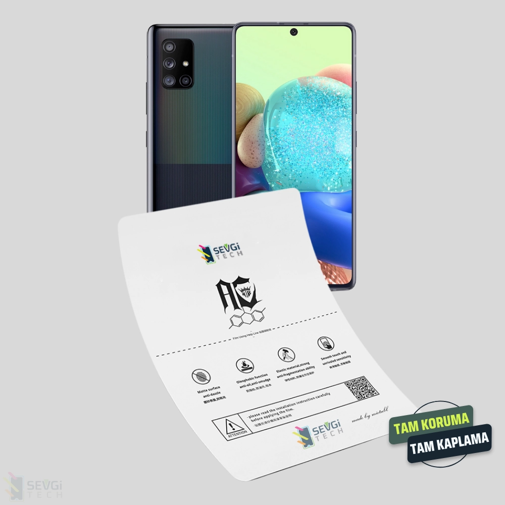 Samsung A71 Özel Kesim TPU Nano Ekran Koruyucu