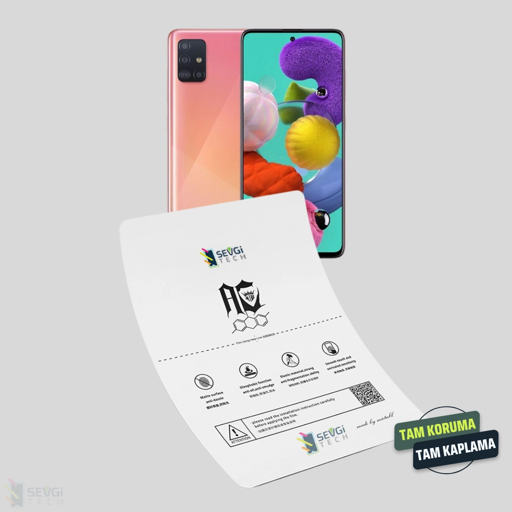 Samsung A51 Özel Kesim TPU Nano Ekran Koruyucu