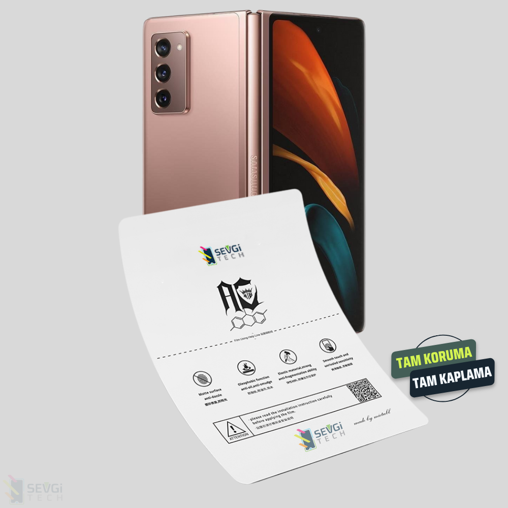 Samsung Z Fold 2 Özel Kesim İç ve Dış Ekran Koruyucu