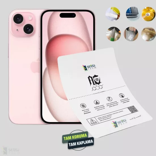 iPhone 15 Ekran Koruyucu | Özel Kesim TPU Nano