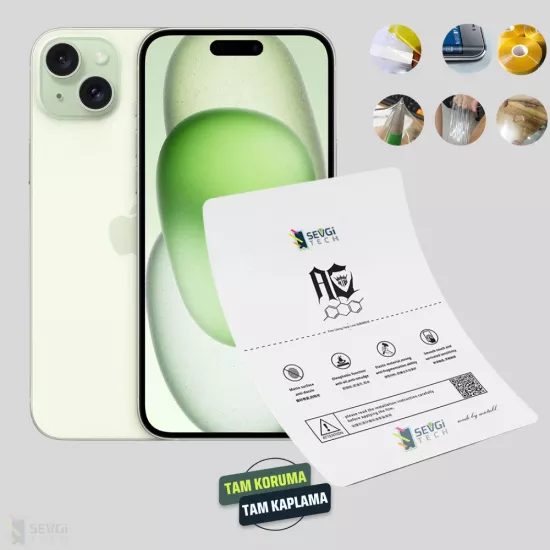 iPhone 15 Plus Ekran Koruyucu | Özel Kesim TPU Nano