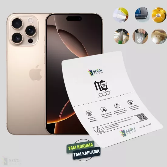 iPhone 16 Pro Max Ekran Koruyucu | Özel Kesim TPU Nano