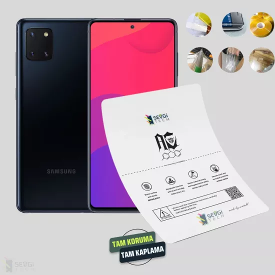 Samsung Note 10 Lite Ekran Koruyucu | Özel Kesim TPU Nano