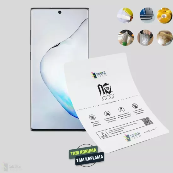 Samsung Note 10 Plus Ekran Koruyucu | Özel Kesim TPU Nano