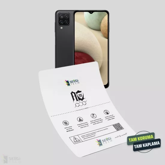 Samsung A12 Ekran Koruyucu | Özel Kesim TPU Nano