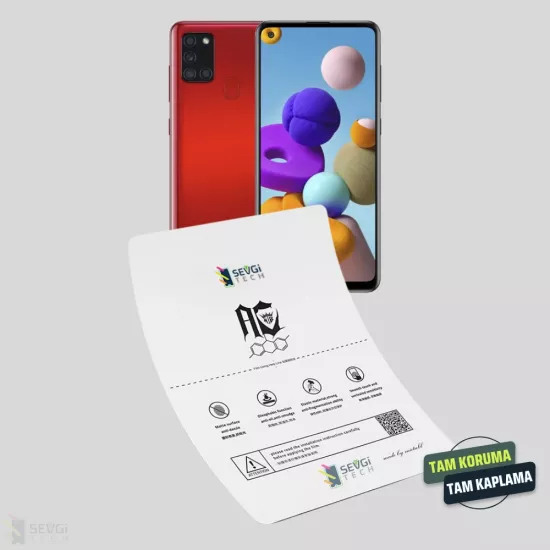 Samsung A21S Ekran Koruyucu | Özel Kesim TPU Nano