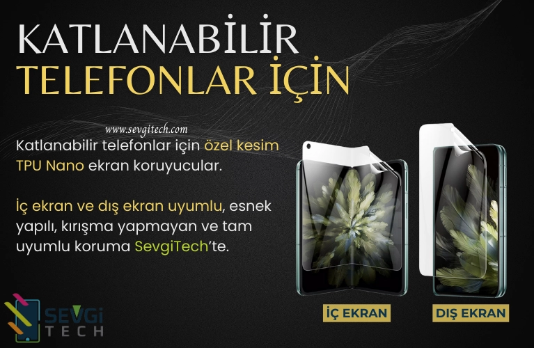 Tüm Katlanabilir Cep Telefonları için Ekran koruyucu